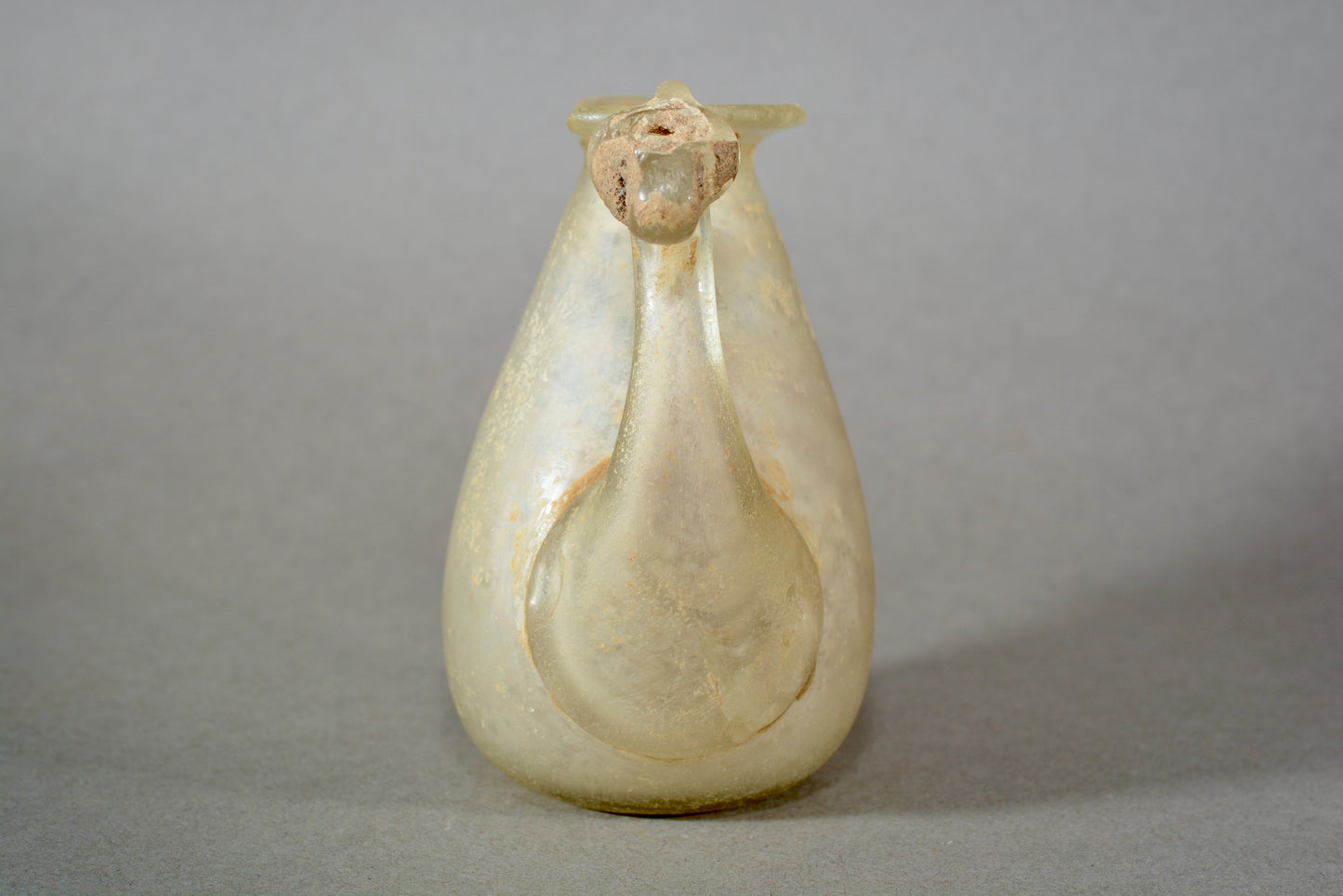 Small ancient glass jug juglet Roman period eastern provinces