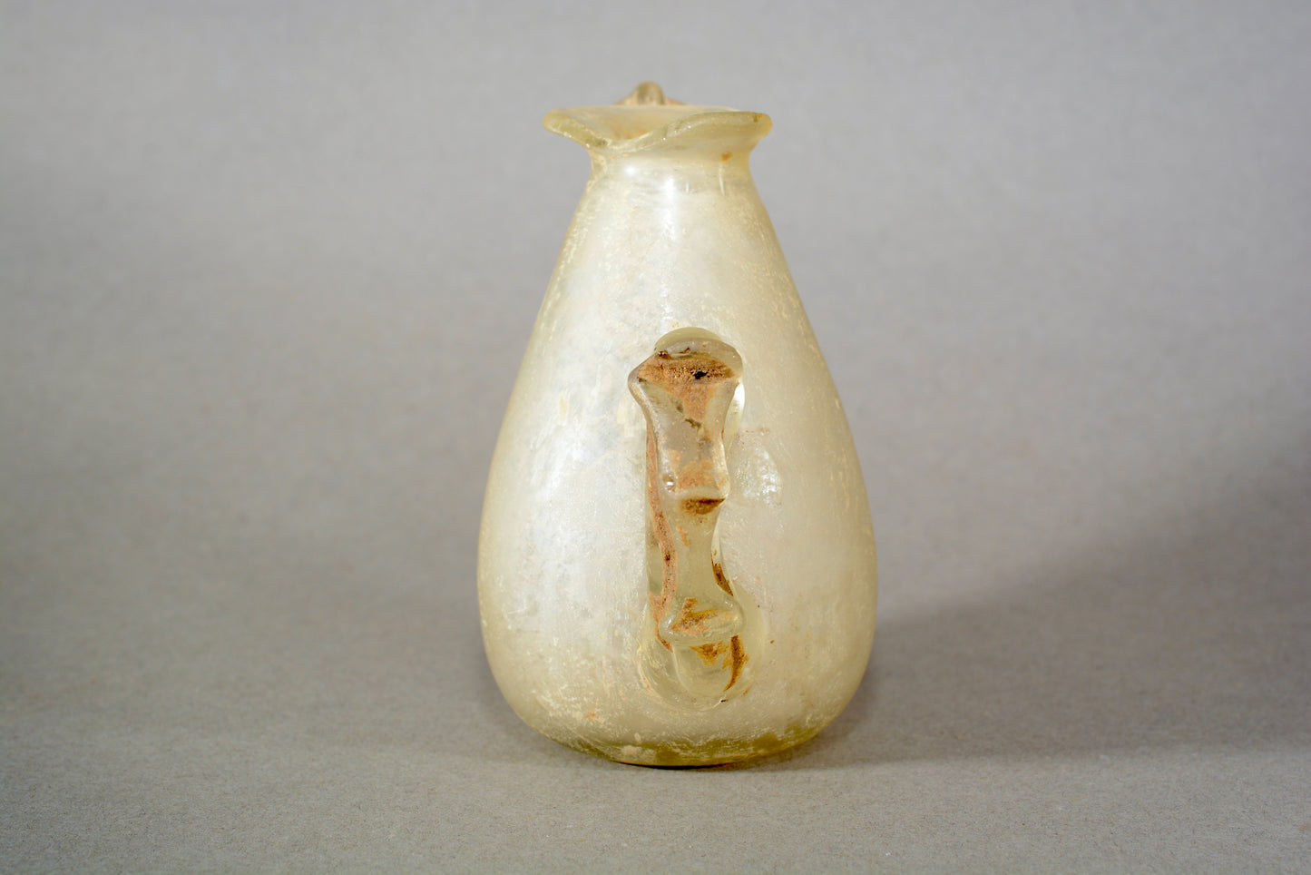 Small ancient glass jug juglet Roman period eastern provinces