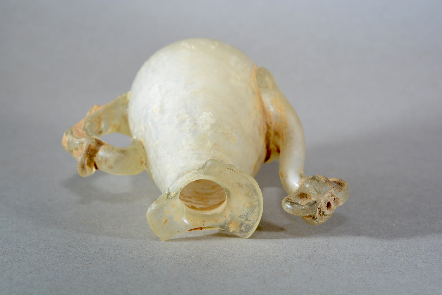 Small ancient glass jug juglet Roman period eastern provinces