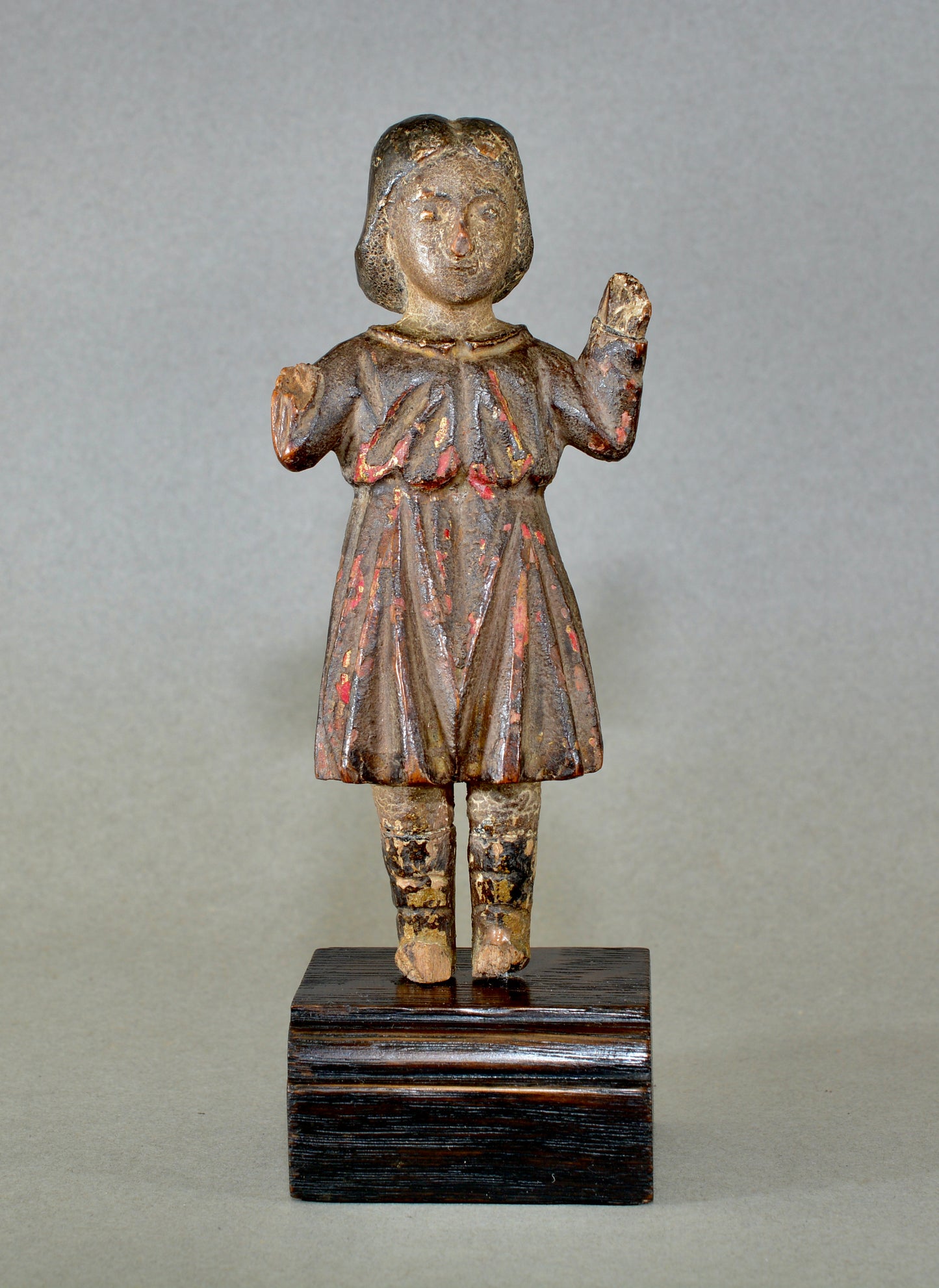 18th century Hispano-Phillippines carved wooden santos figure
