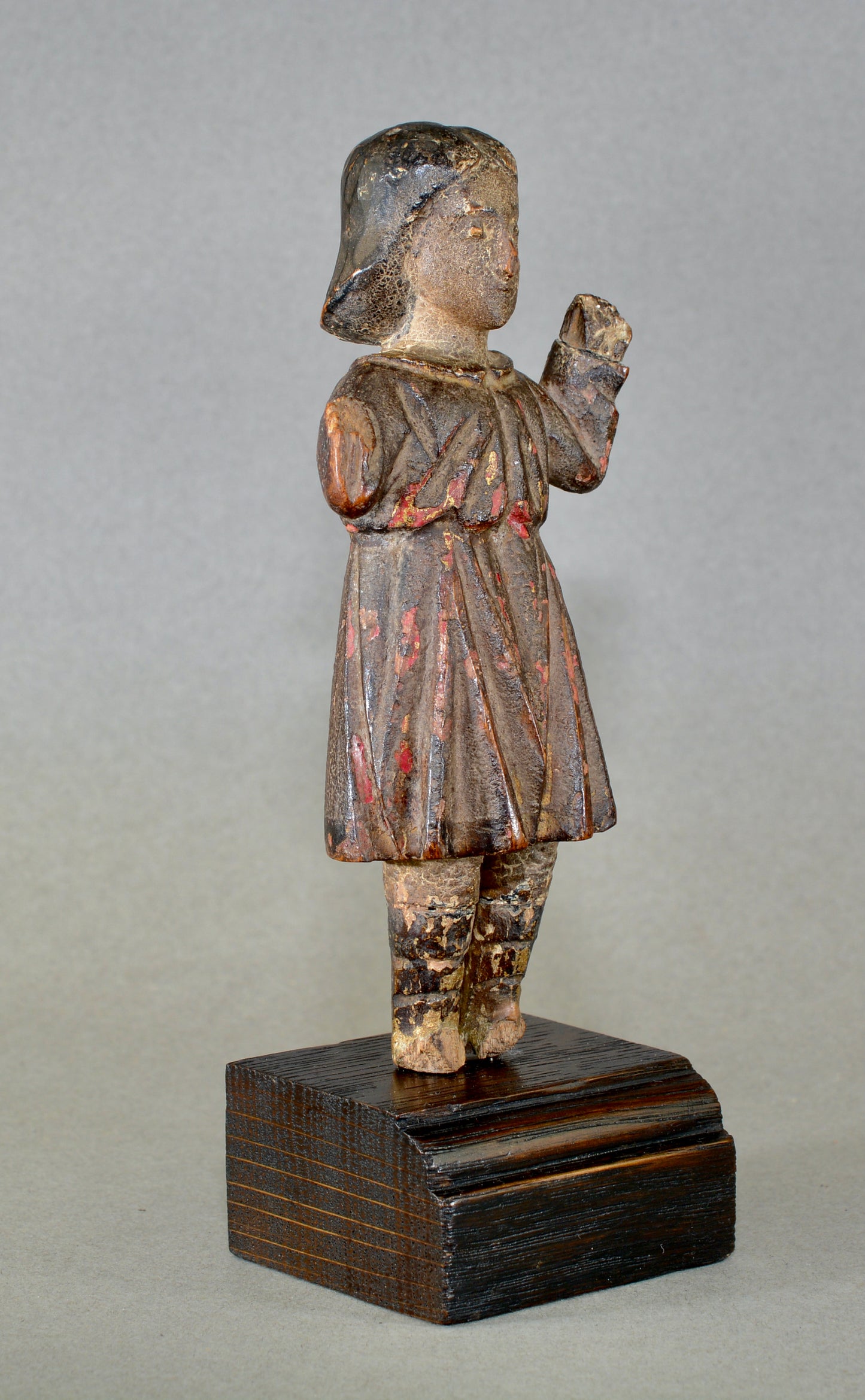 18th century Hispano-Phillippines carved wooden santos figure