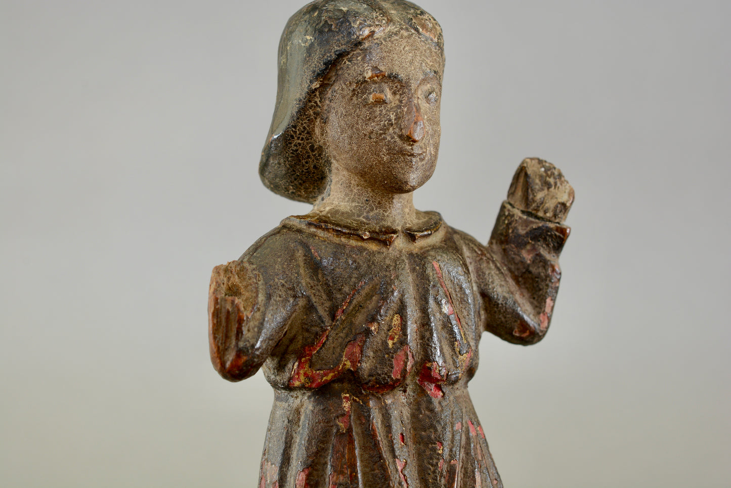 18th century Hispano-Phillippines carved wooden santos figure