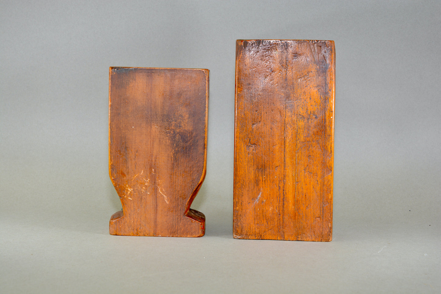 Unusual vintage folk art carved faces