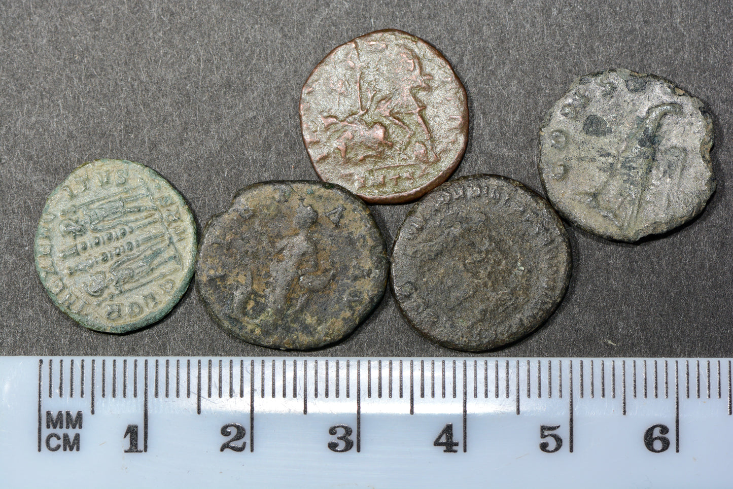 Five ancient Roman bronze coins M3