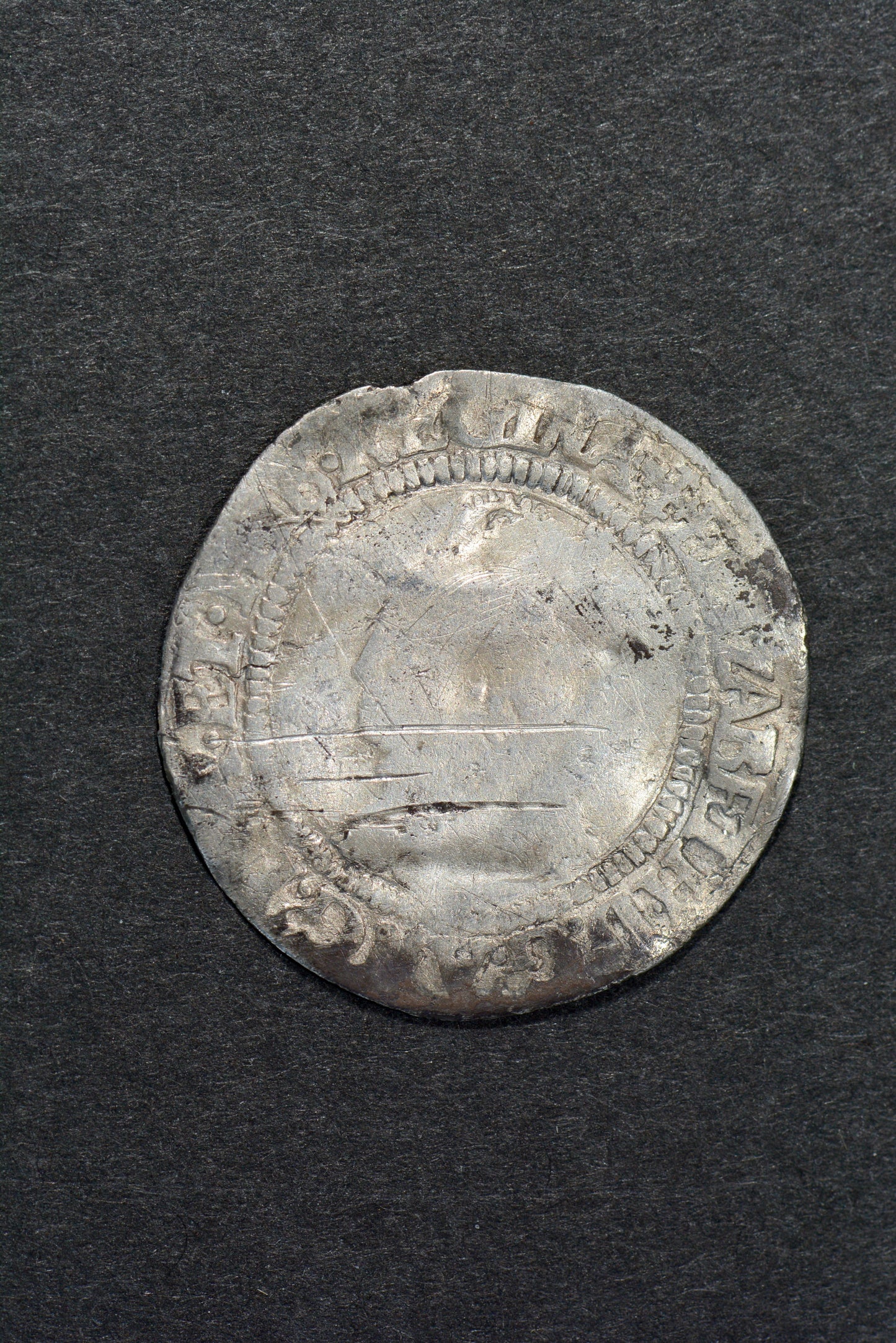 1560-1561 Elizabeth I Hammered Silver Groat Cross Crosslet