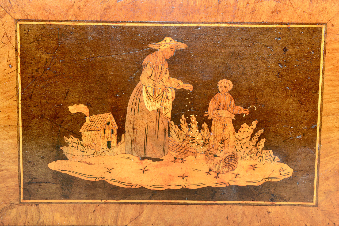 Edwardian inlaid Sorrentoware box