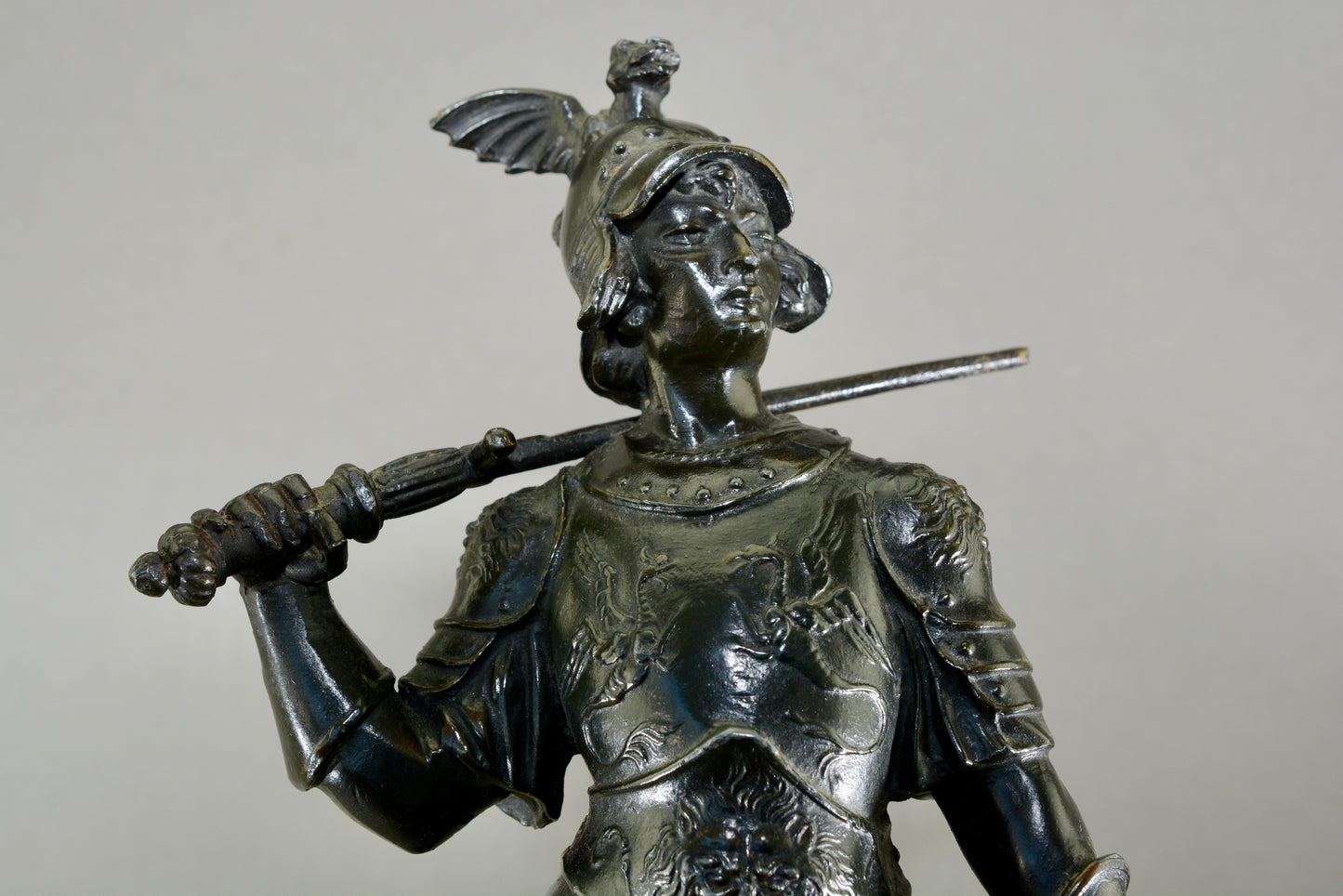Sculptural figure of a Knight in armour circa.1900