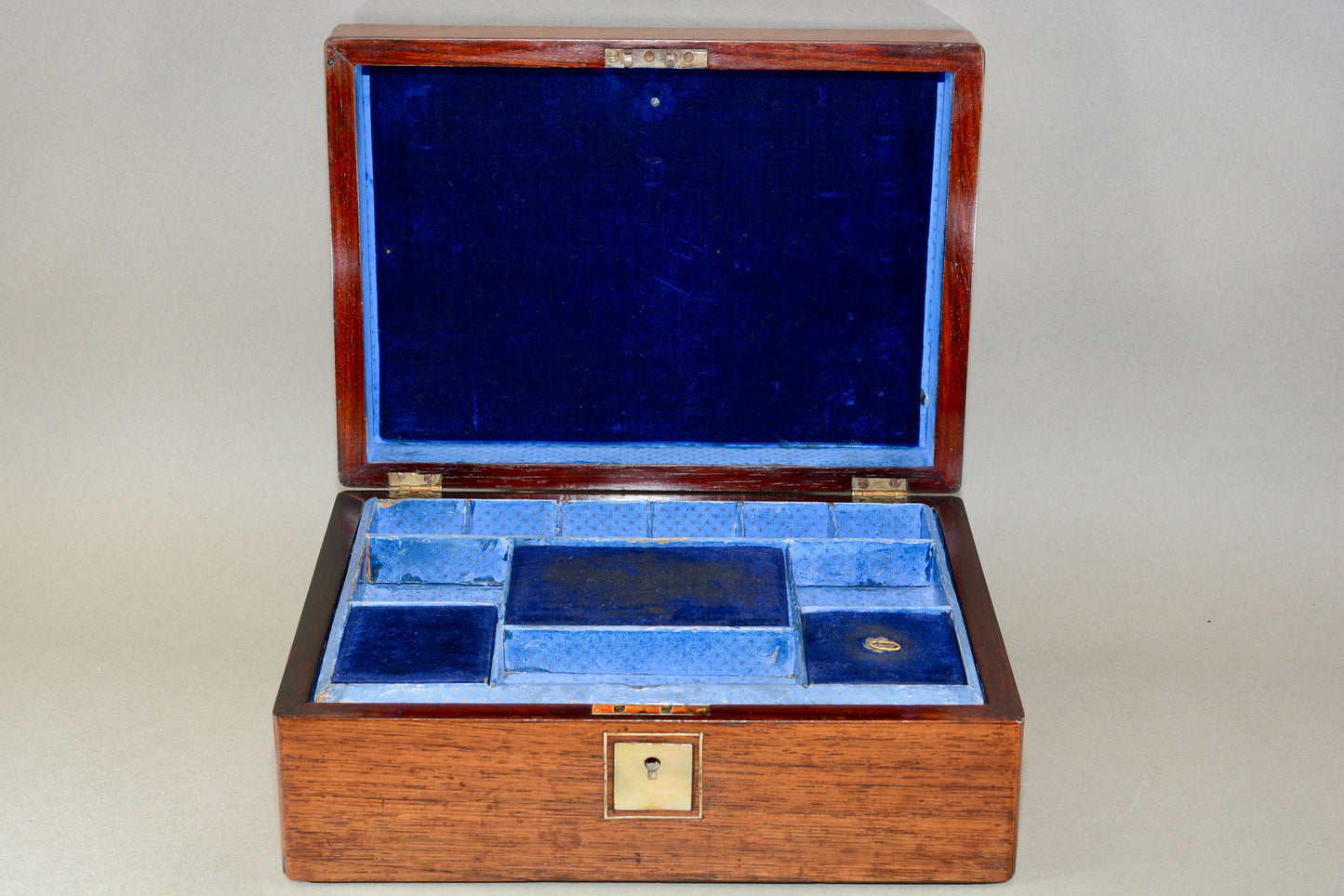 Victorian Rosewood and mother of pearl sewing box