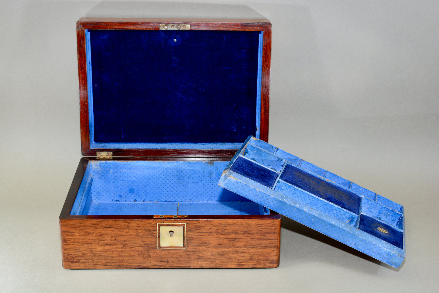 Victorian Rosewood and mother of pearl sewing box