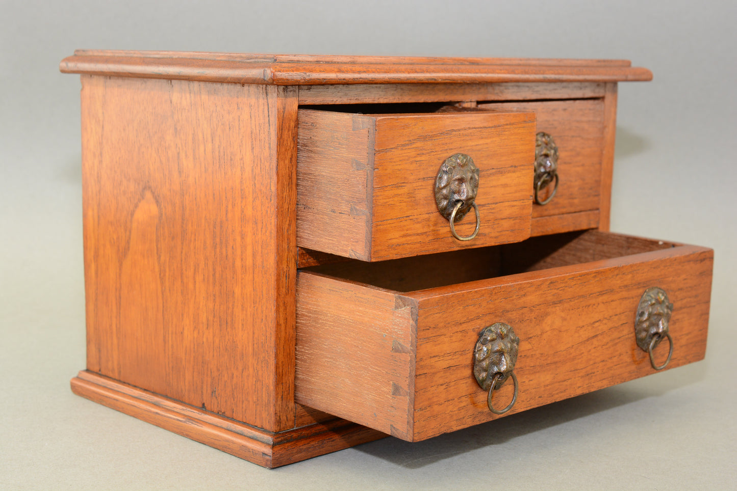 Edwardian oak miniature chest of drawers