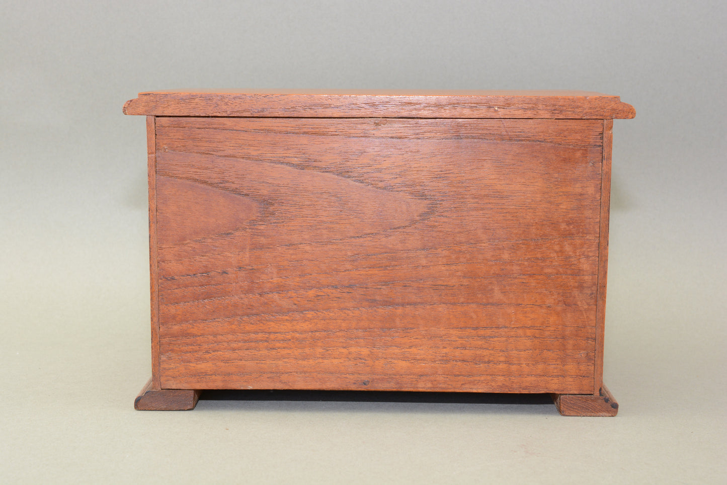 Edwardian oak miniature chest of drawers