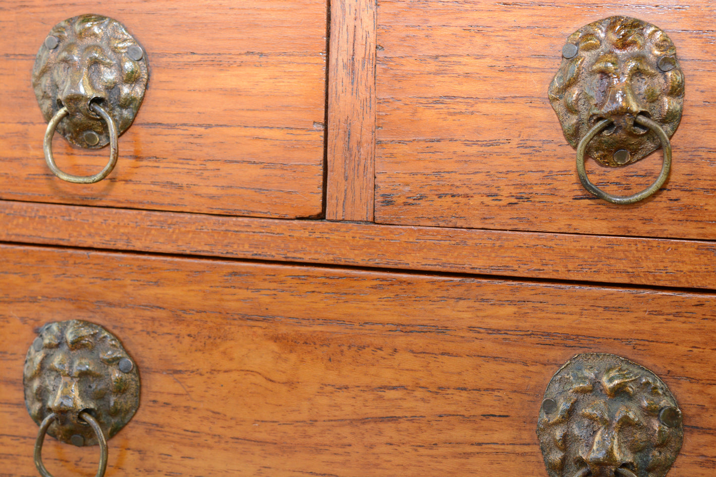 Edwardian oak miniature chest of drawers