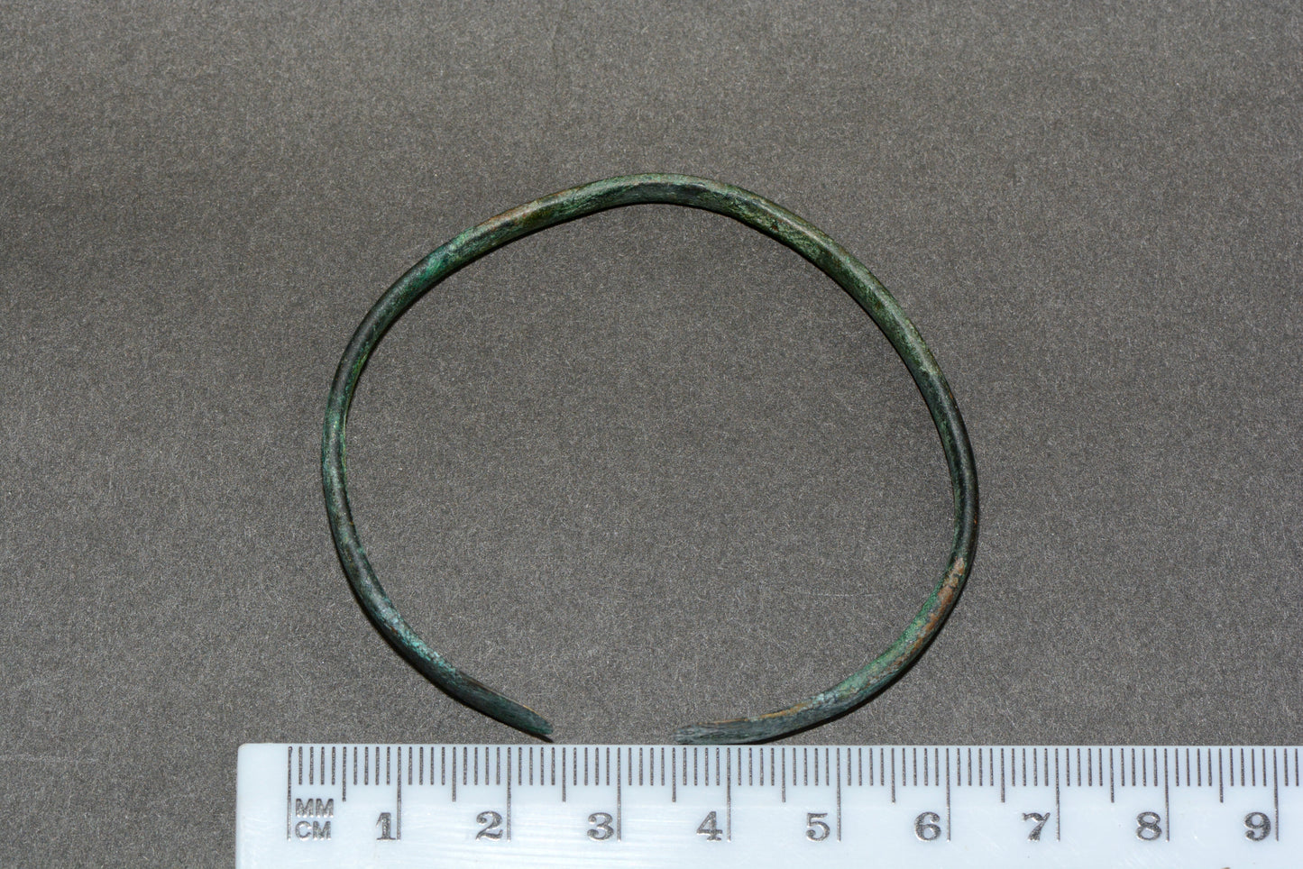 Ancient Celtic bronze decorated bangle torc circa.400 BC M18