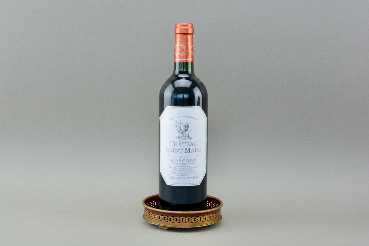 French toleware wine bottle coaster