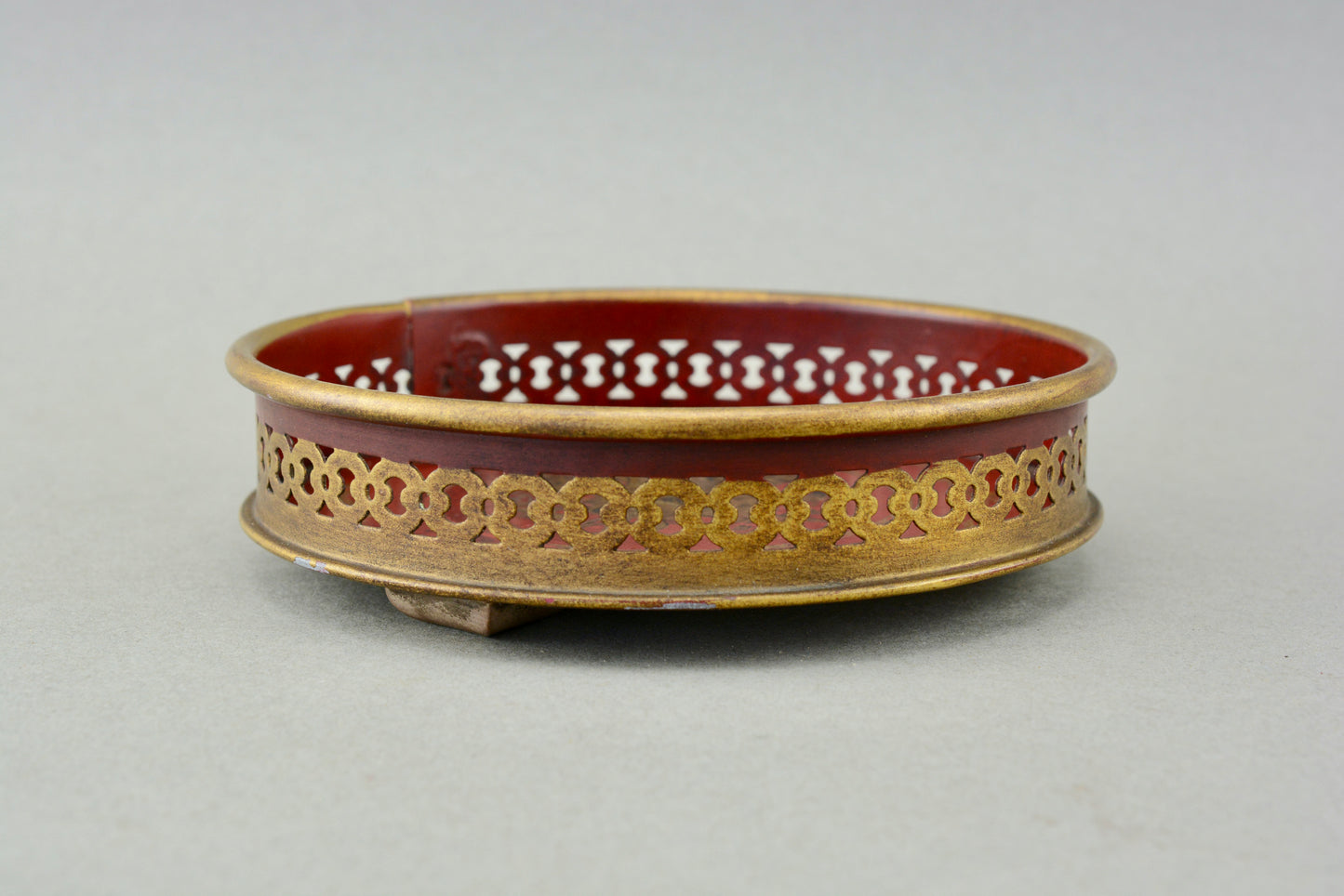 French toleware wine bottle coaster