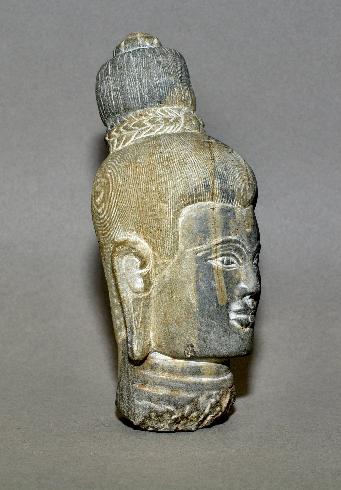 Gandharan stone schist head of Buddha