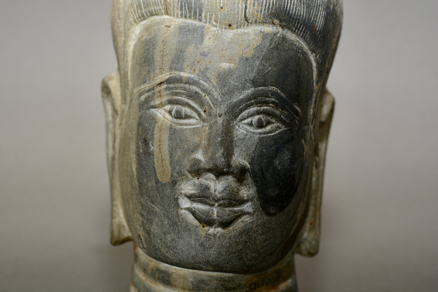 Gandharan stone schist head of Buddha
