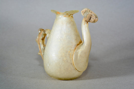 Small ancient glass jug juglet Roman period eastern provinces