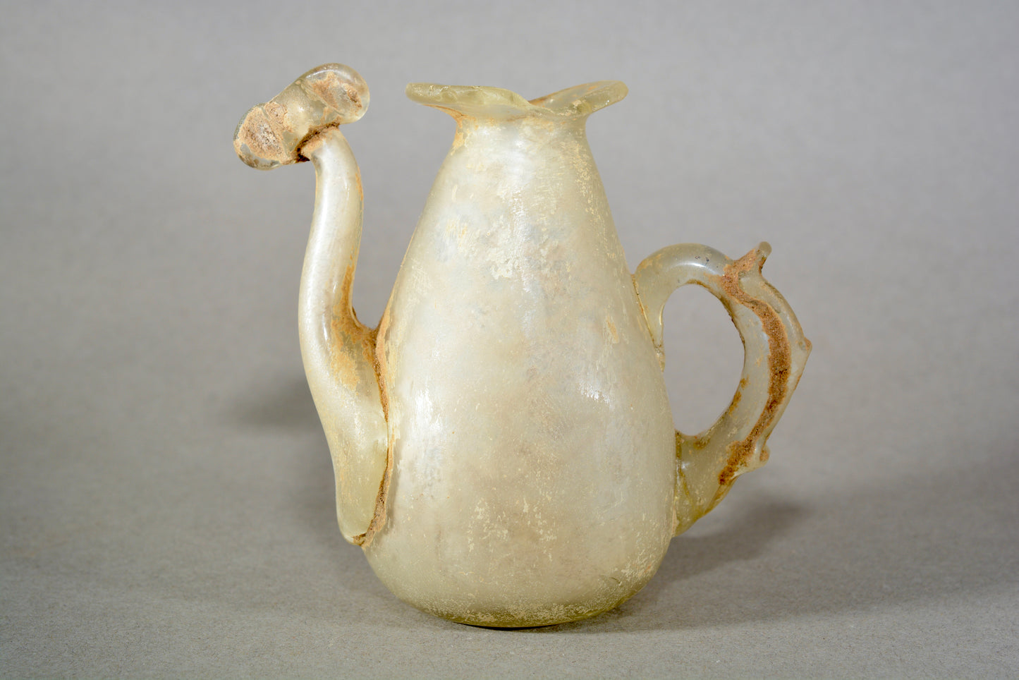 Small ancient glass jug juglet Roman period eastern provinces