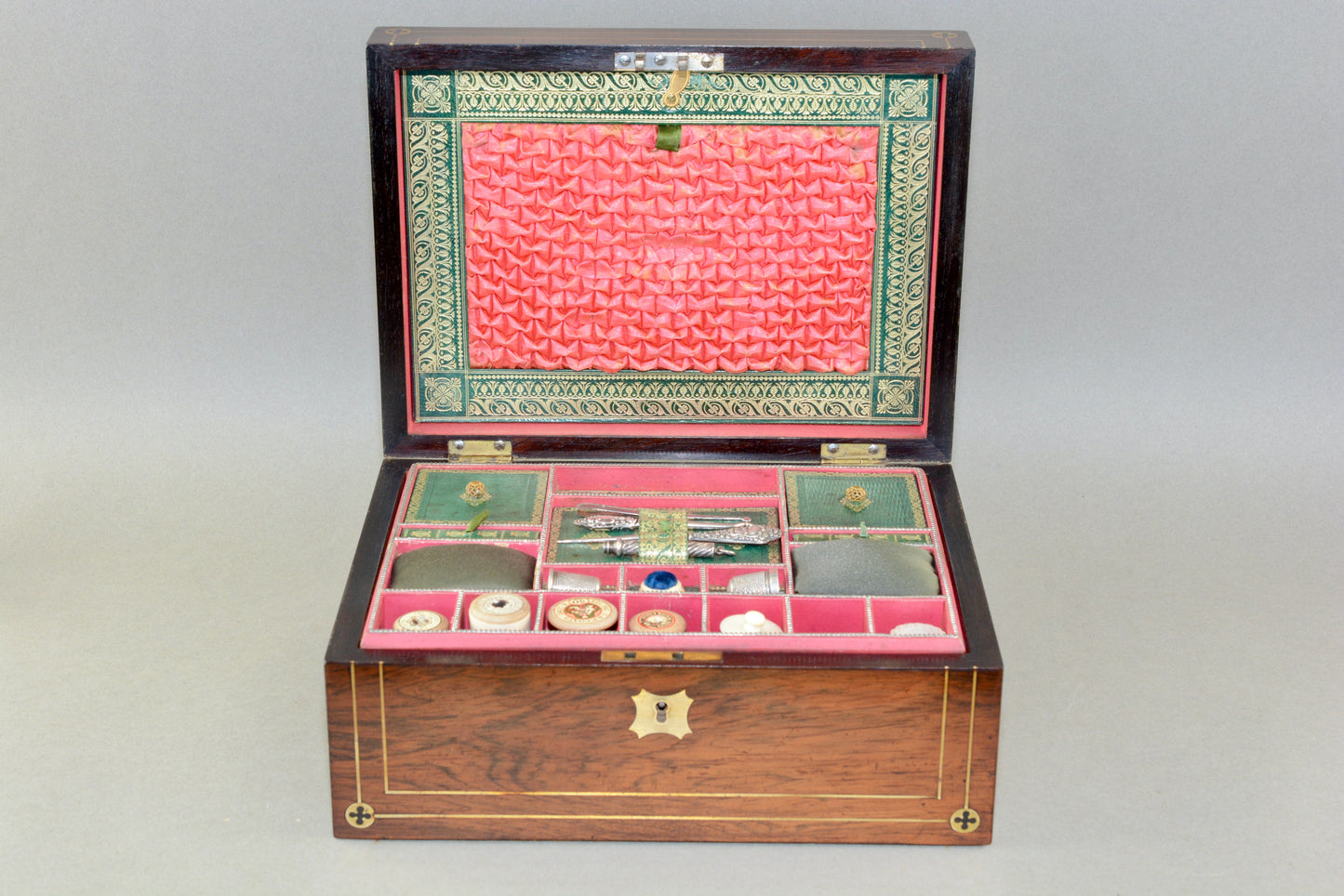 Regency rosewood sewing box by Wm.Dobson Strand London
