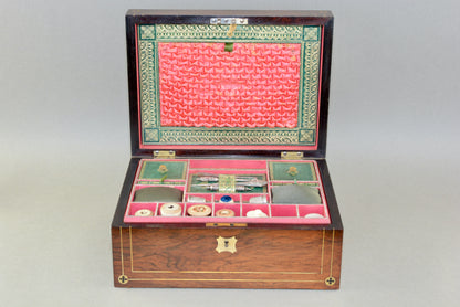 Regency rosewood sewing box by Wm.Dobson Strand London