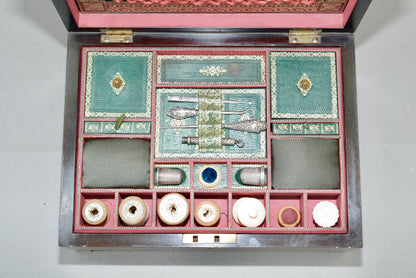 Regency rosewood sewing box by Wm.Dobson Strand London