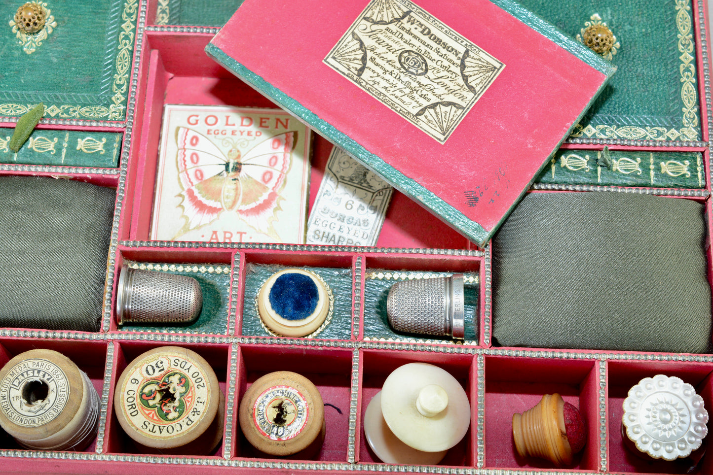Regency rosewood sewing box by Wm.Dobson Strand London