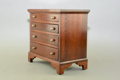 Miniature Georgian style chest of drawers jewel case jewellery