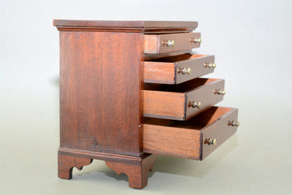 Miniature Georgian style chest of drawers jewel case jewellery