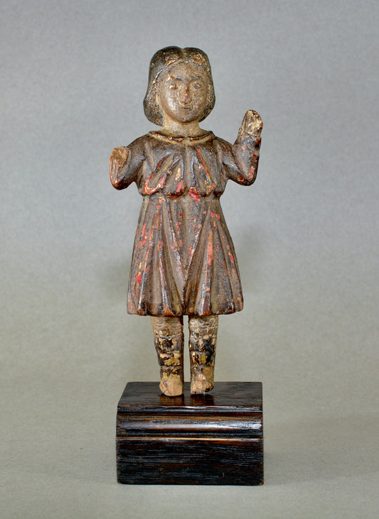 18th century Hispano-Phillippines carved wooden santos figure