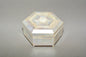 Hexagonal mother of pearl jewel box