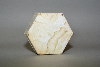 Hexagonal mother of pearl jewel box