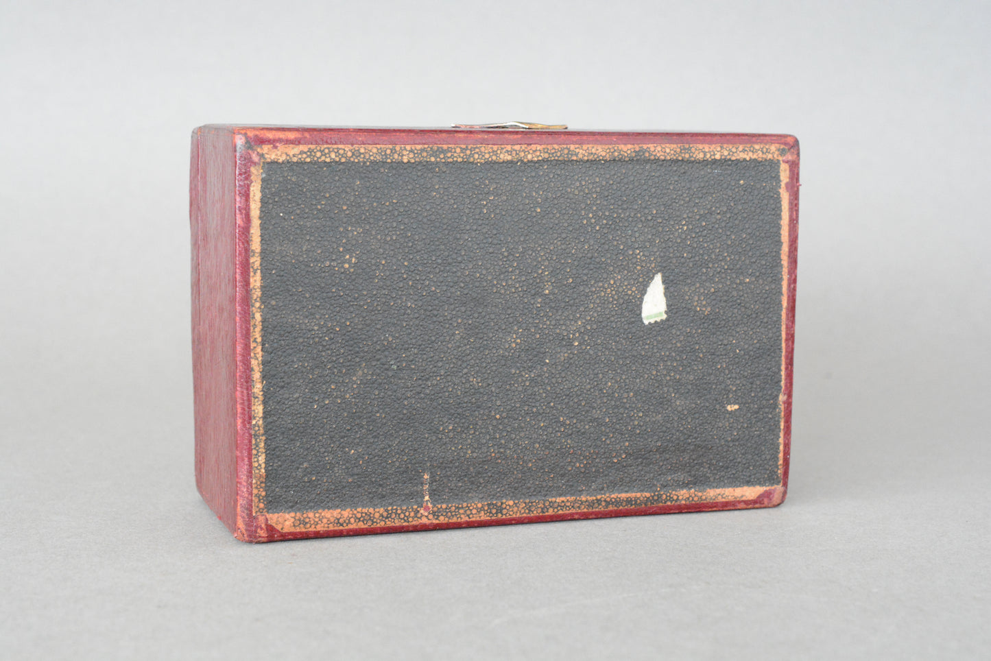 Small Edwardian red leather money box