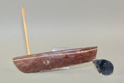 Scratchbuilt model pond yacht folk art boat