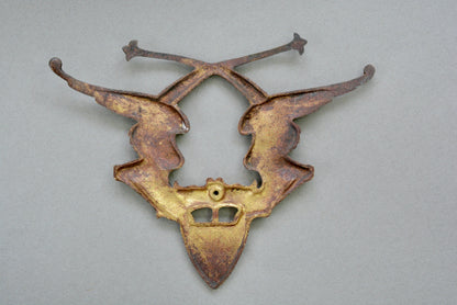 Edwardian brass dragon mount