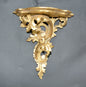 Antique carved wooden gilded Rococo wall shelf sconce corbel