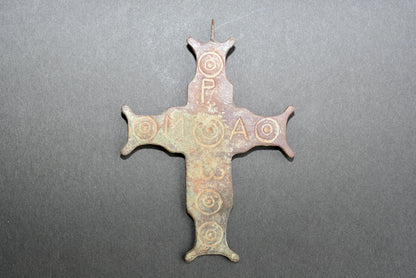 Large 17th century Enkolpion cross Eastern Orthodox crucifix
