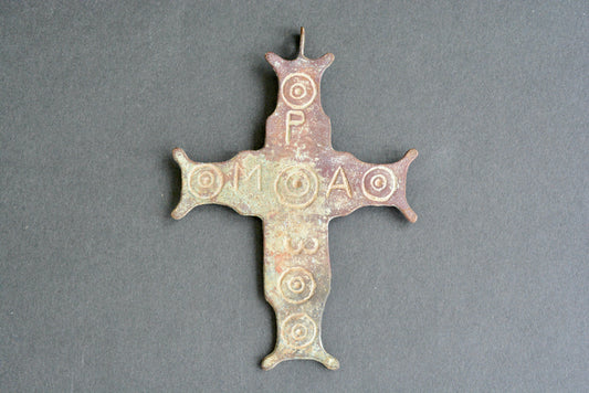 Large 17th century Enkolpion cross Eastern Orthodox crucifix