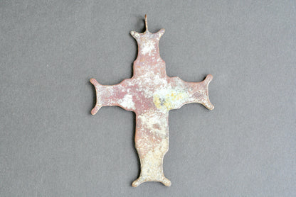 Large 17th century Enkolpion cross Eastern Orthodox crucifix