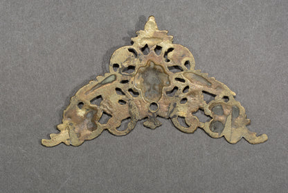 Victorian ormolu mount angel amongst folliage