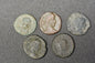 Five ancient Roman bronze coins M3