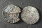 Two King Edward 1st hammered silver halfpenny 1272-1307 Medieval English coins M8