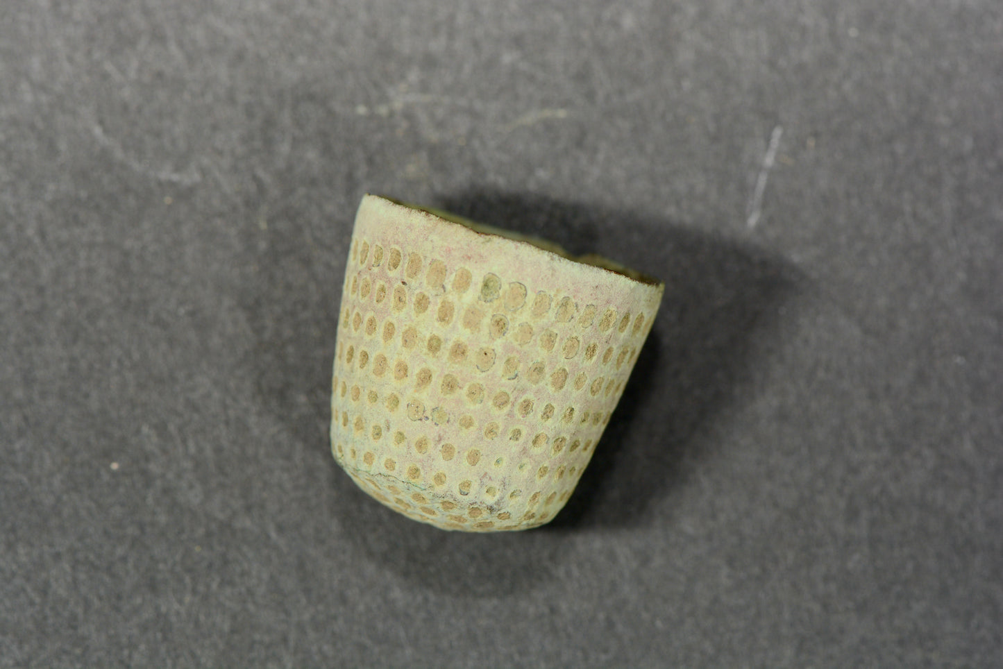 A post medieval bronze thimble English circa.1600 M17