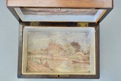 Edwardian inlaid Sorrentoware box