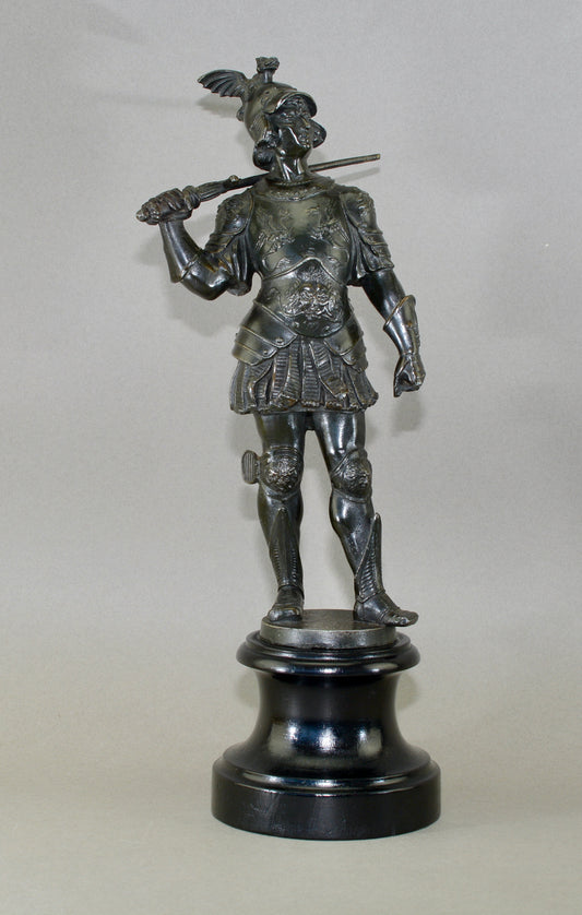 Sculptural figure of a Knight in armour circa.1900
