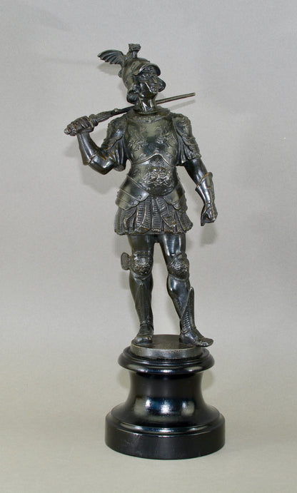 Sculptural figure of a Knight in armour circa.1900