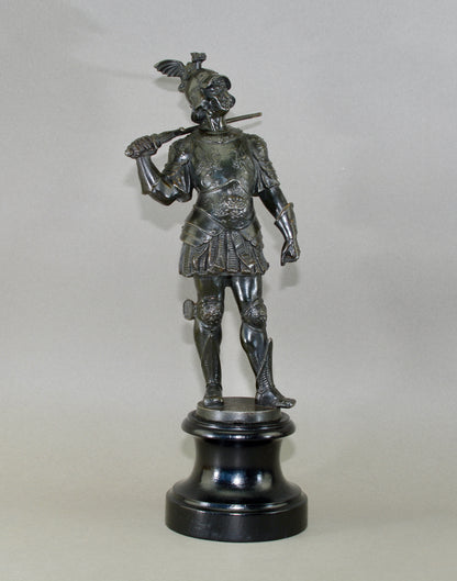 Sculptural figure of a Knight in armour circa.1900