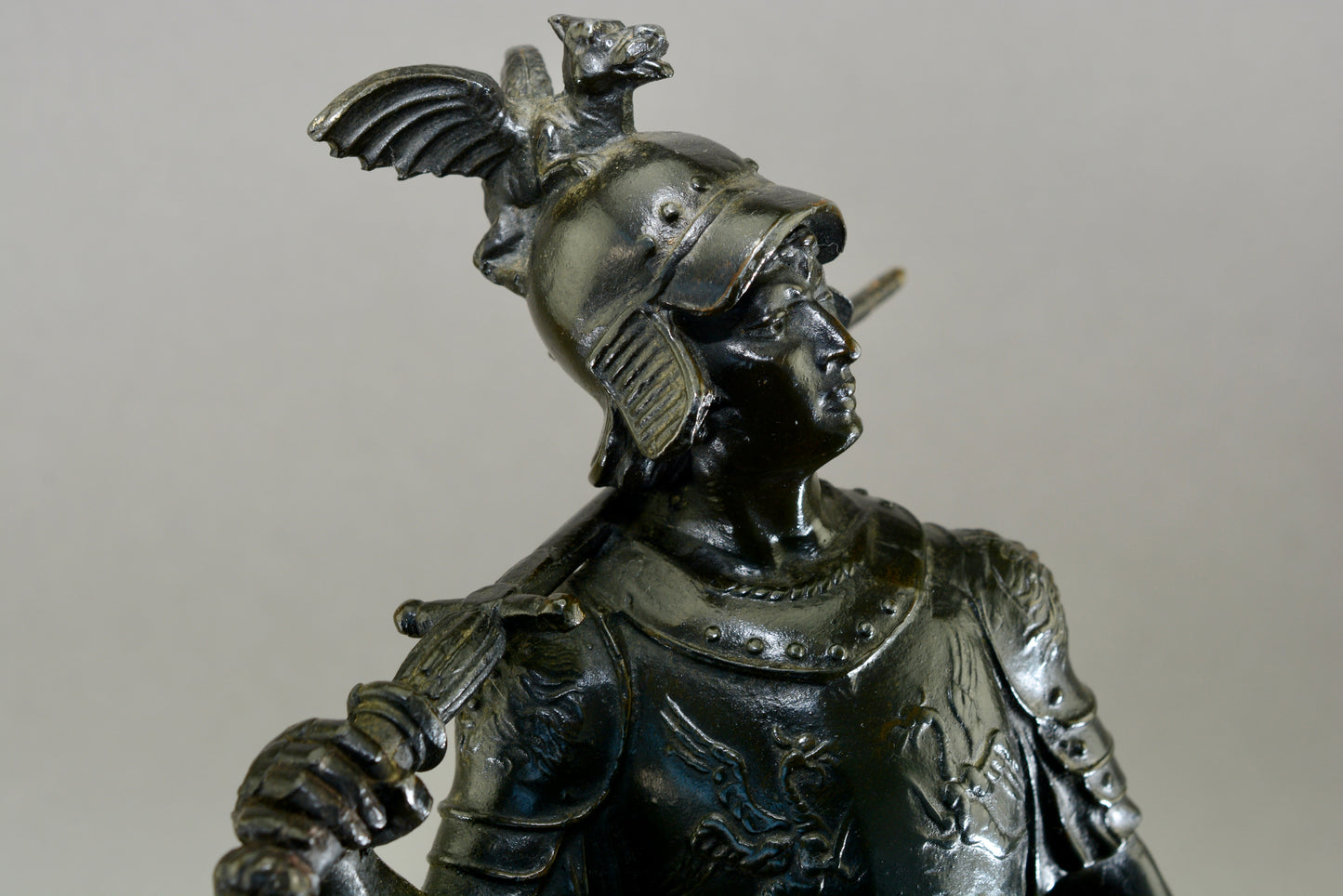 Sculptural figure of a Knight in armour circa.1900