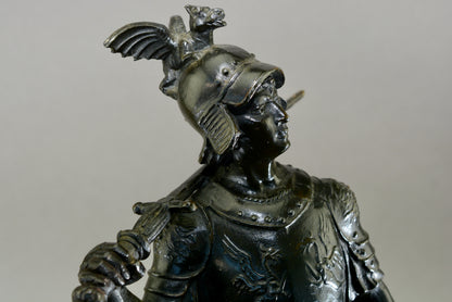 Sculptural figure of a Knight in armour circa.1900