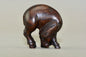 Vintage hand carved hardwood Japanese Netsuke horse signed